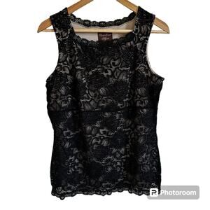 Undercover agent women’s blouse medium black‎ tan